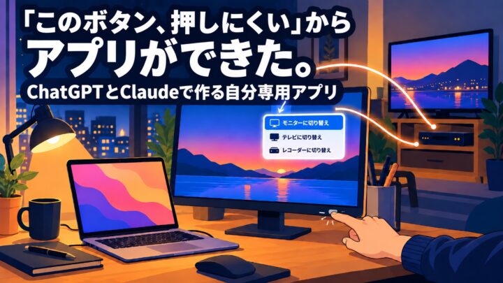 「このボタン、押しにくい」からアプリができた。ChatGPTとClaudeで作る自分専用アプリ