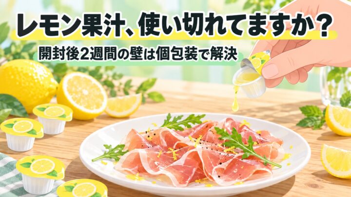 レモン果汁、使い切れてますか？開封後2週間の壁は個包装で解決
